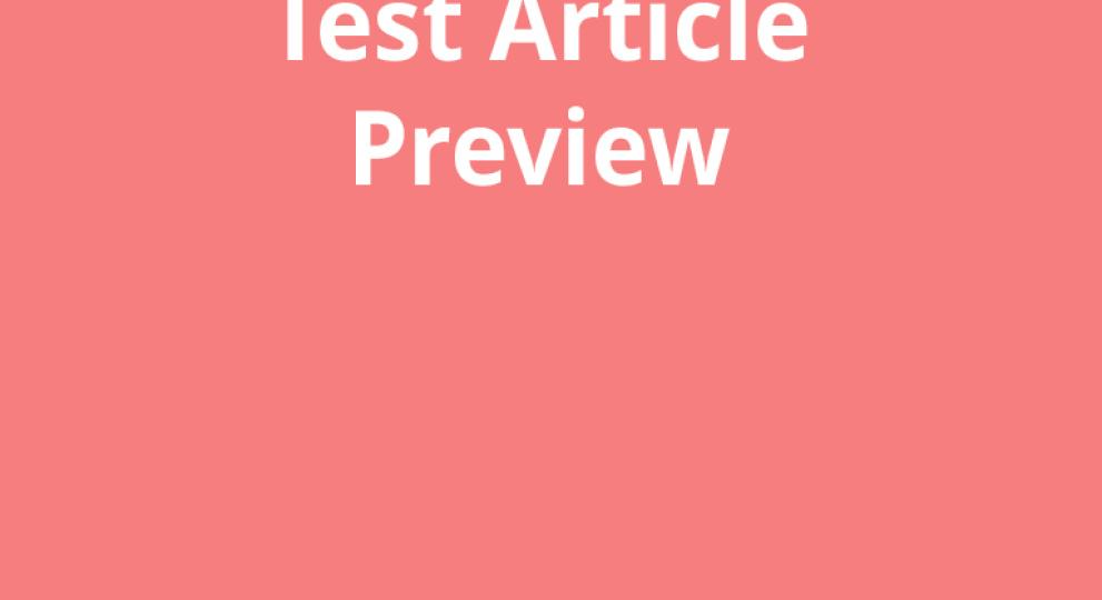 Testarticle preview